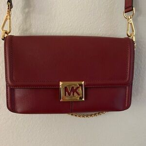 Michael Kors Burgundy Leather Crossbody Bags brand New